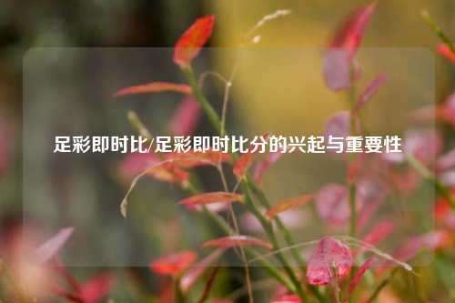 足彩即时比/足彩即时比分的兴起与重要性