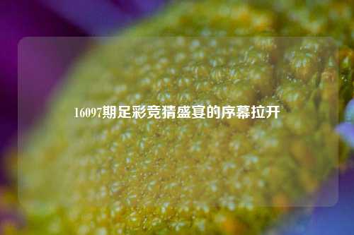 16097期足彩竞猜盛宴的序幕拉开