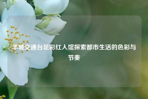 羊城交通台足彩红人馆探索都市生活的色彩与节奏